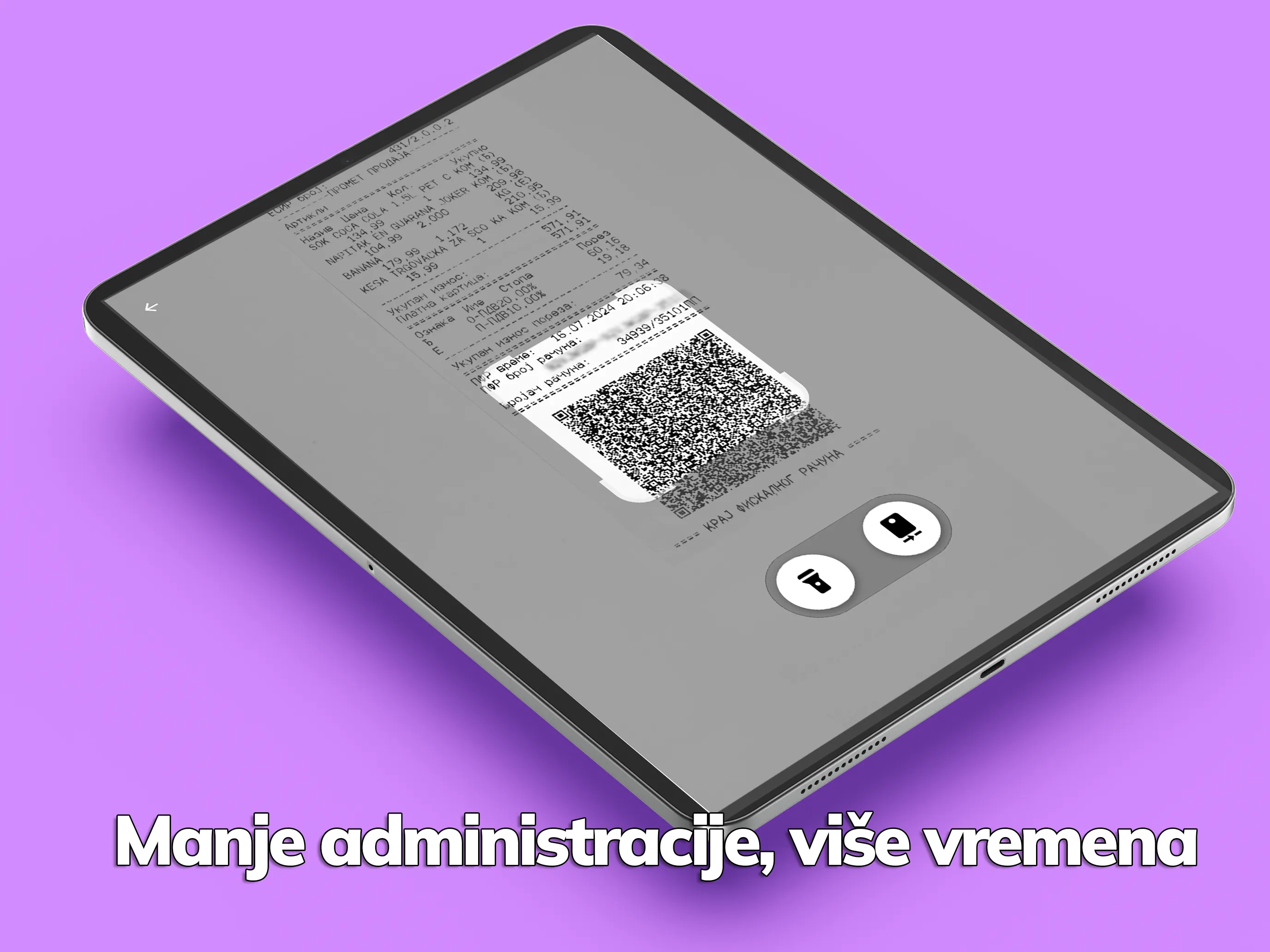 Lista skeniranih fiskalnih računa u mobilnoj aplikaciji Scan ASAP